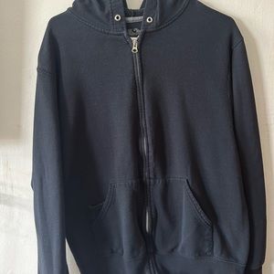 Black fruit of the loom zip up
